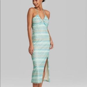 Women's Crochet Slip Dress - Wild Fable™ Aqua Blue